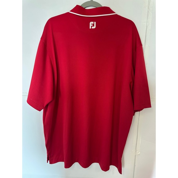 FootJoy FJ Oklahoma Sooners Red Golf Polo Shirt Mens XL - Picture 2 of 5